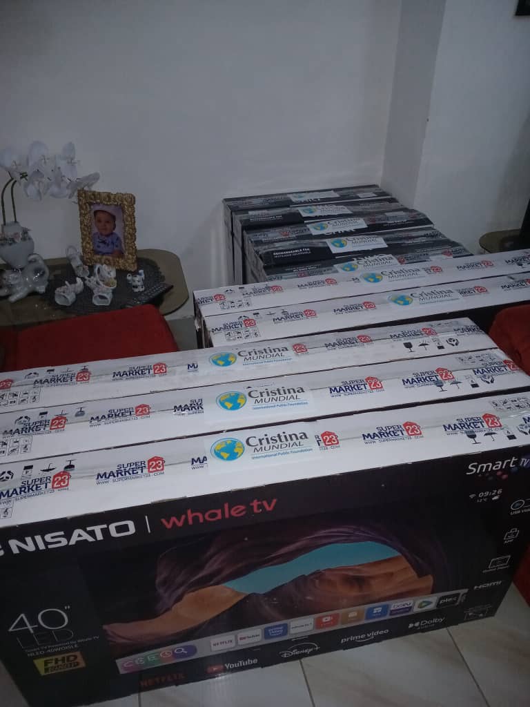 Televisores donados por la Fundación Cristina Mundial