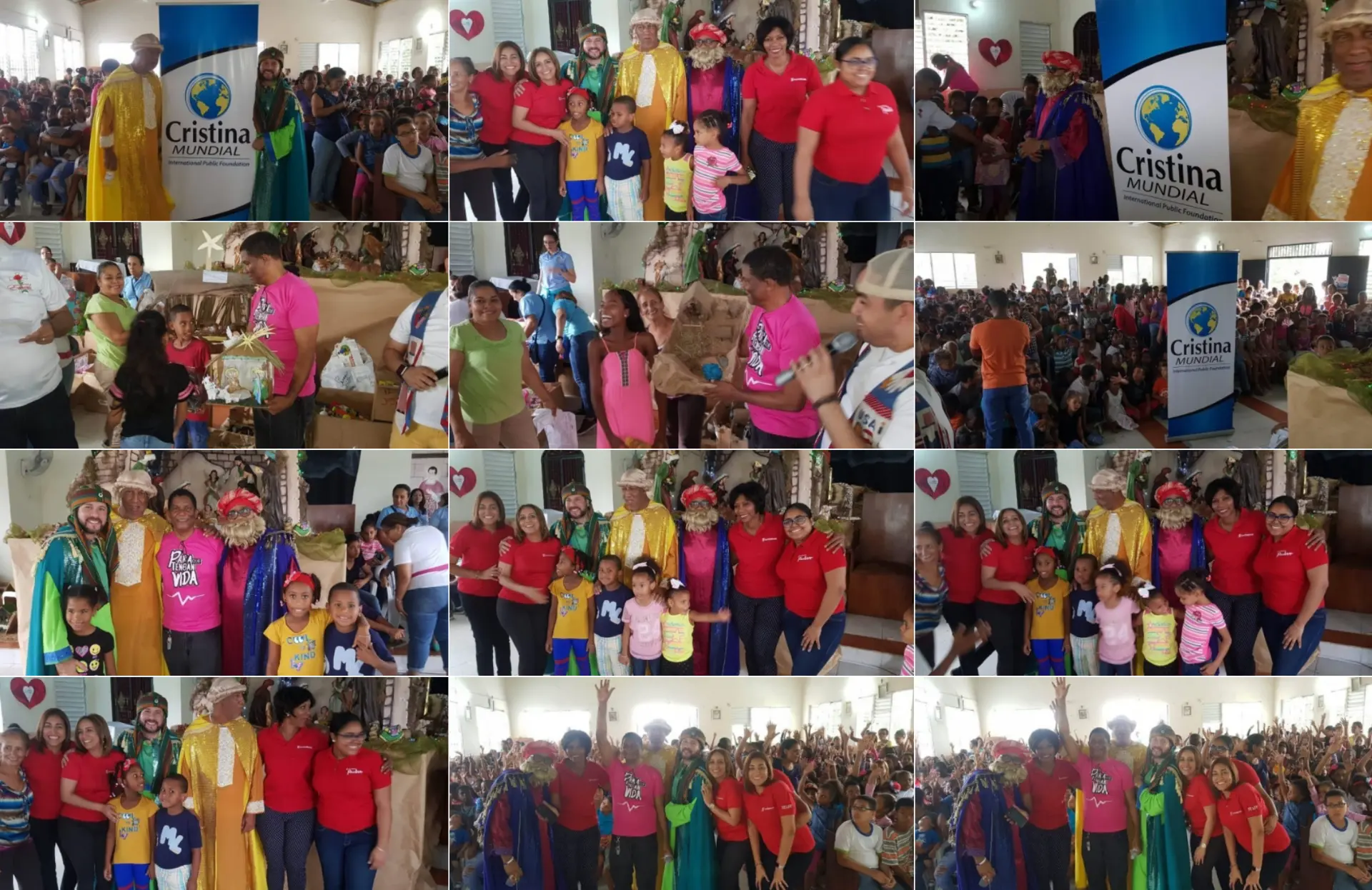 Celebración del Día de Reyes con niños y voluntarios de la Fundación Cristina Mundial